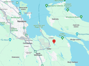 The crash happened at around 12:15 p.m. at the intersection of Lindsey Road and White Road in the community of Cedar, just south of Nanaimo.